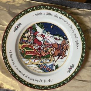 Vintage “T’was the Night Before Christmas” dinner plate